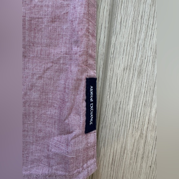 ARMANI EXCHANGE Men's Pink Short Sleeve Shirt 👔 - Picture 5 of 8